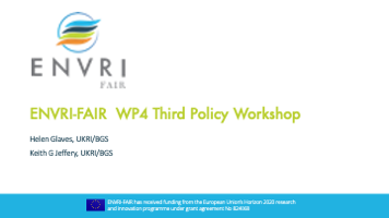 3rd ENVRI-FAIR Policy Workshop