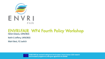 4th ENVRI-FAIR Policy Workshop